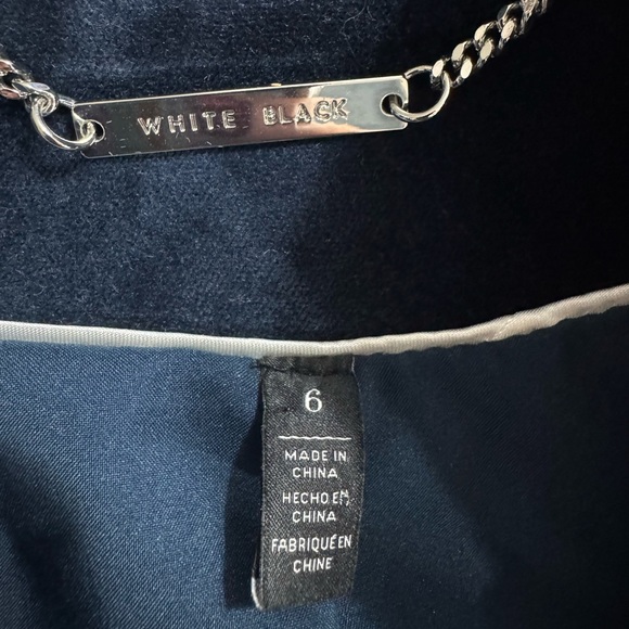 WHBM Navy Double Breasted Blazer Jacket Women’s Size 6 - Picture 6 of 7